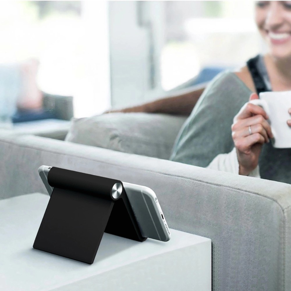 Podstawka na telefon na biurko, czarna