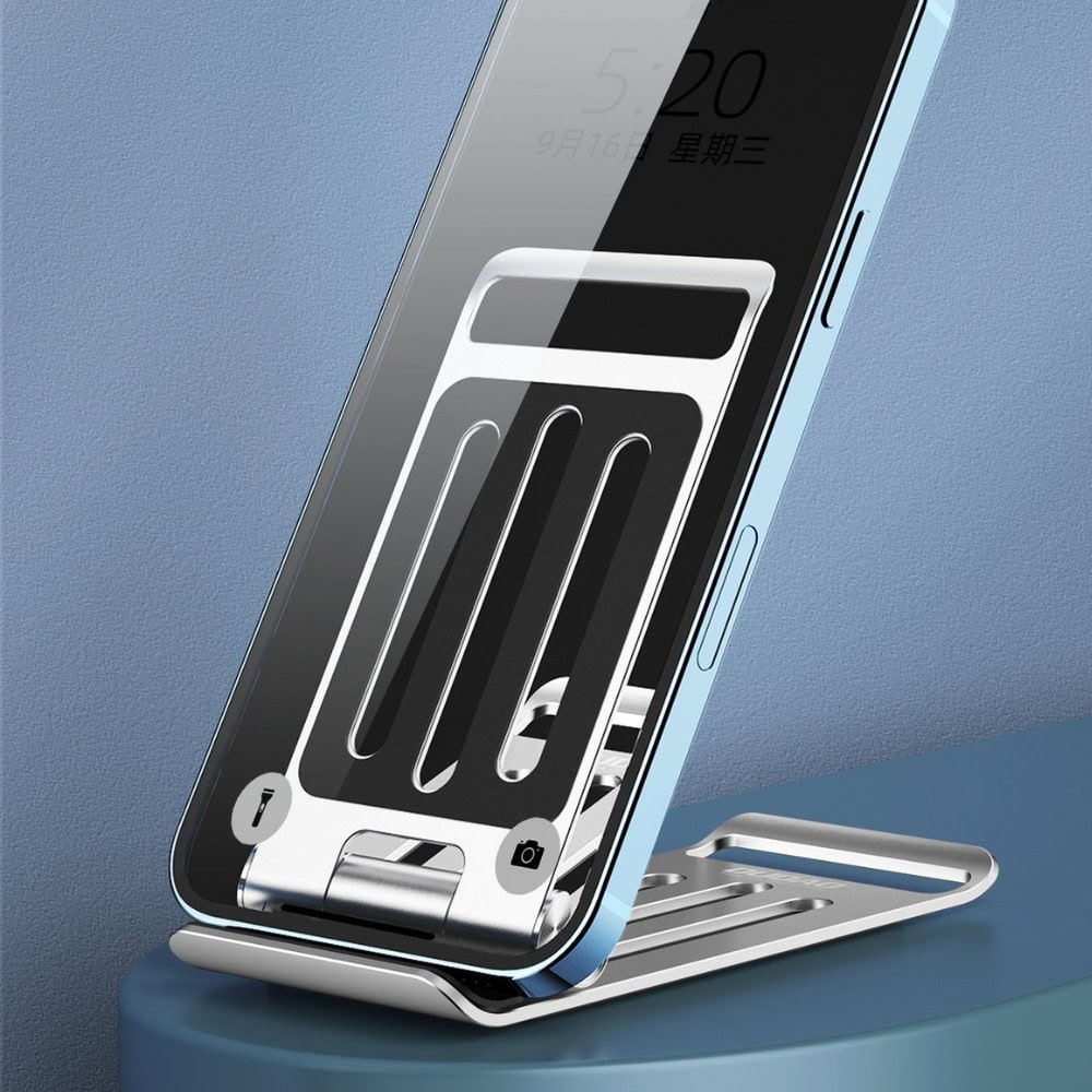 Podstawka/stojak na telefon, srebrna