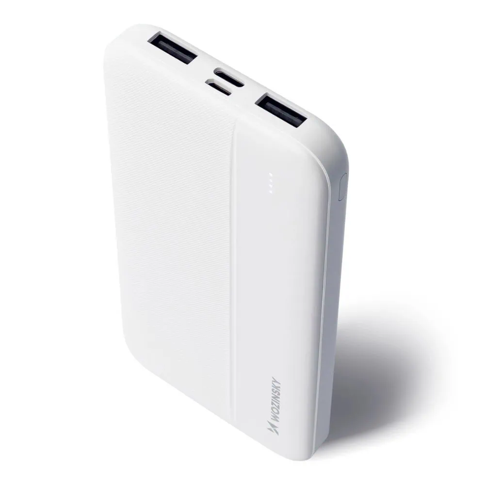 Power bank 10000 mAh 2w1 (2xUSB), biały