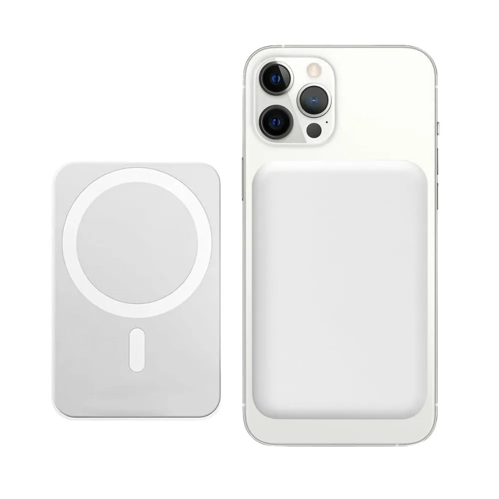 Power bank 10 000 mAh do iPhone, ładowanie bezprzewodowe MagSafe, biały