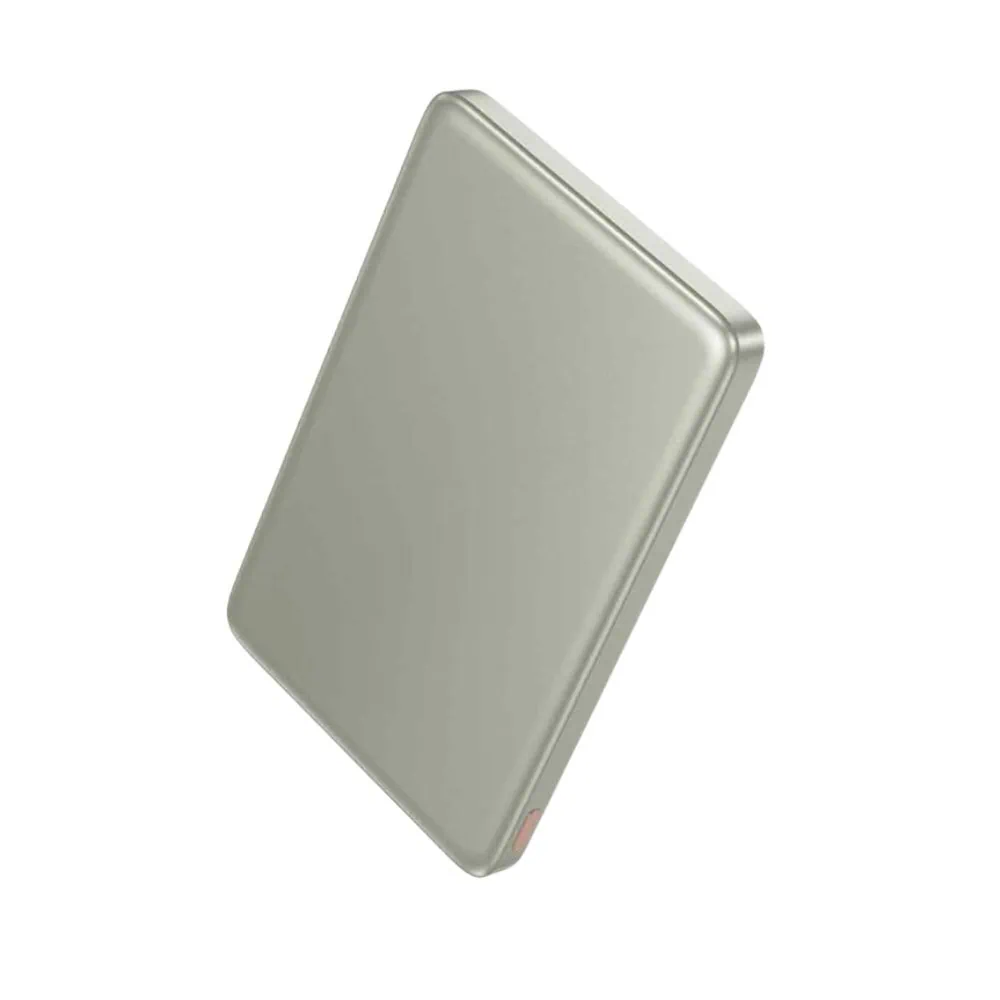 Power bank MagSafe UltraSlim 5000 mAh, ładowanie bezprzewodowe, złoty tytan