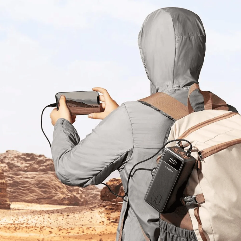 Power bank Power Tank 50000 mAh 3x USB, Lightning, USB Typ C, micro USB, PD 22.5W, czarny