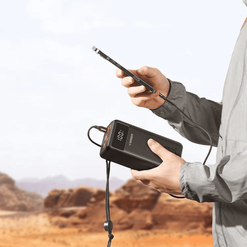 Power bank Power Tank 50000 mAh 3x USB, Lightning, USB Typ C, micro USB, PD 22.5W, czarny