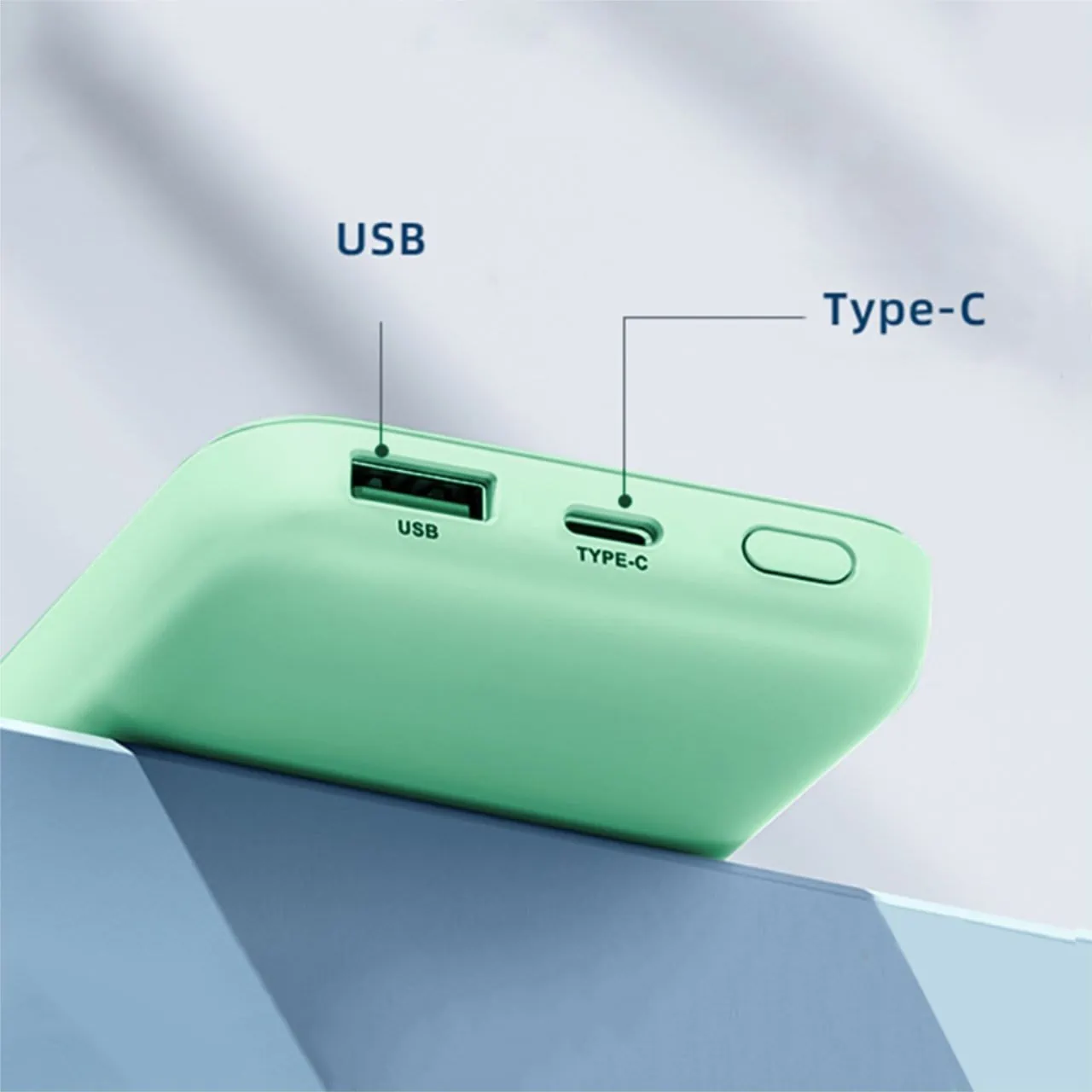 Power bank akumulator MagSafe 10000mAh, bezprzewodowe ładowanie, jasno zielony