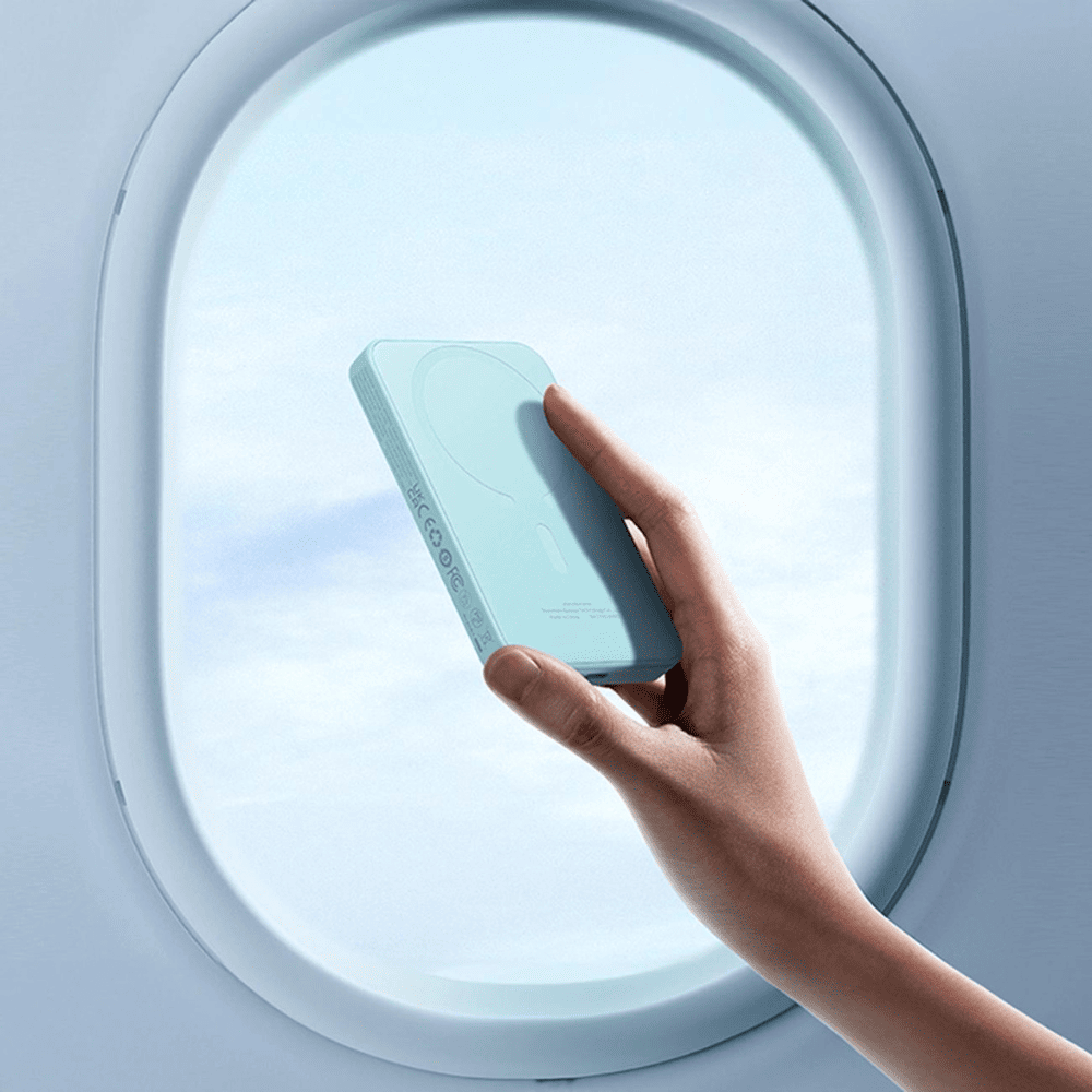 Power bank akumulator Magsafe 5000mAh ładowanie bezprzewodowe iPhone 16/15/14/13/12, niebieski