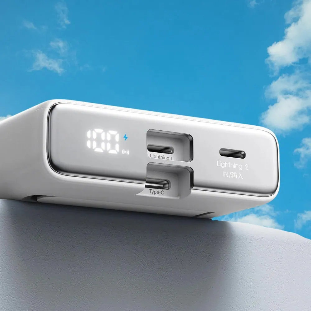 Power bank akumulator Magsafe do iPhone 10000 mAh z podstawką, 20W, biały