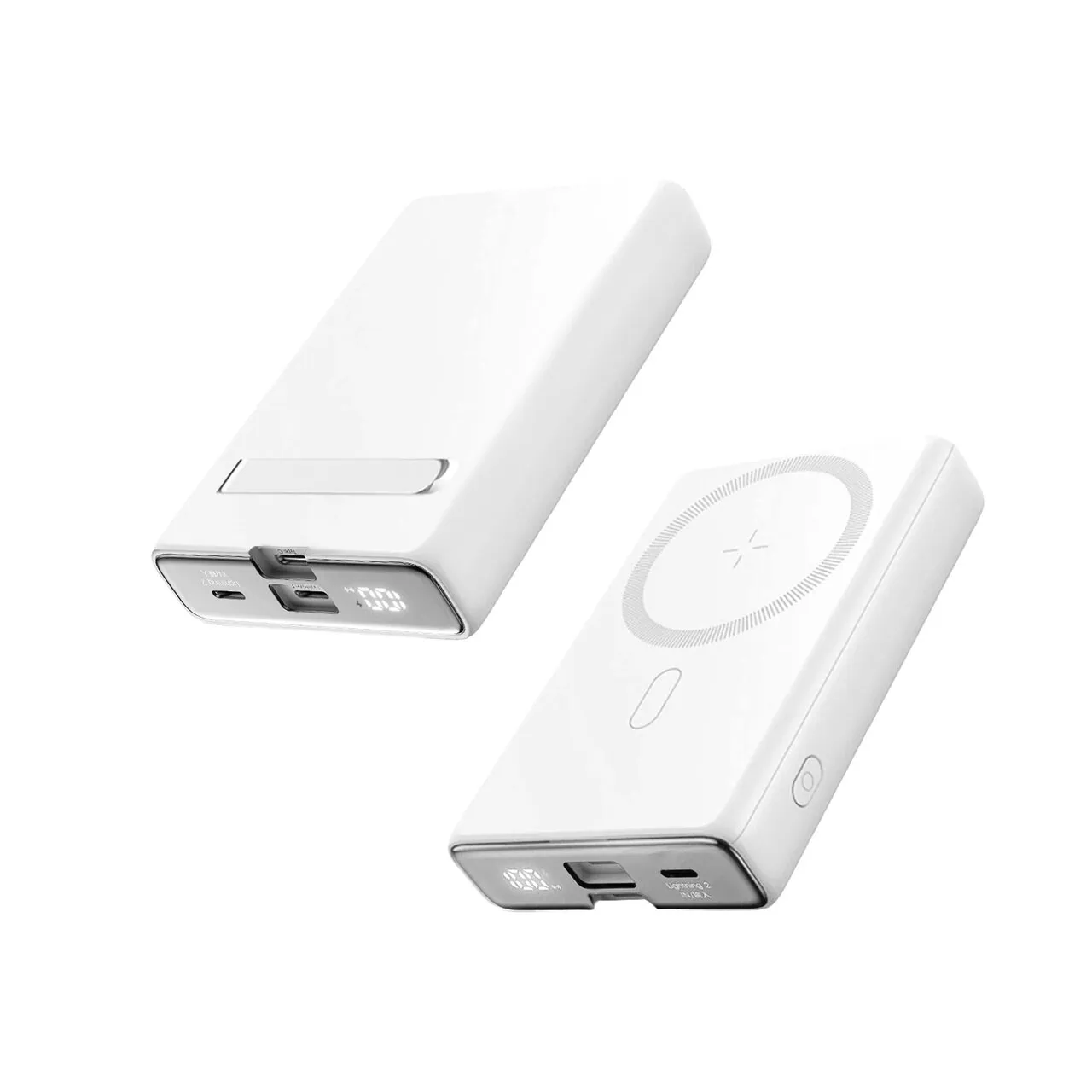 power bank akumulator magsafe do iphone 10000 mah z podstawką, 20w, biały