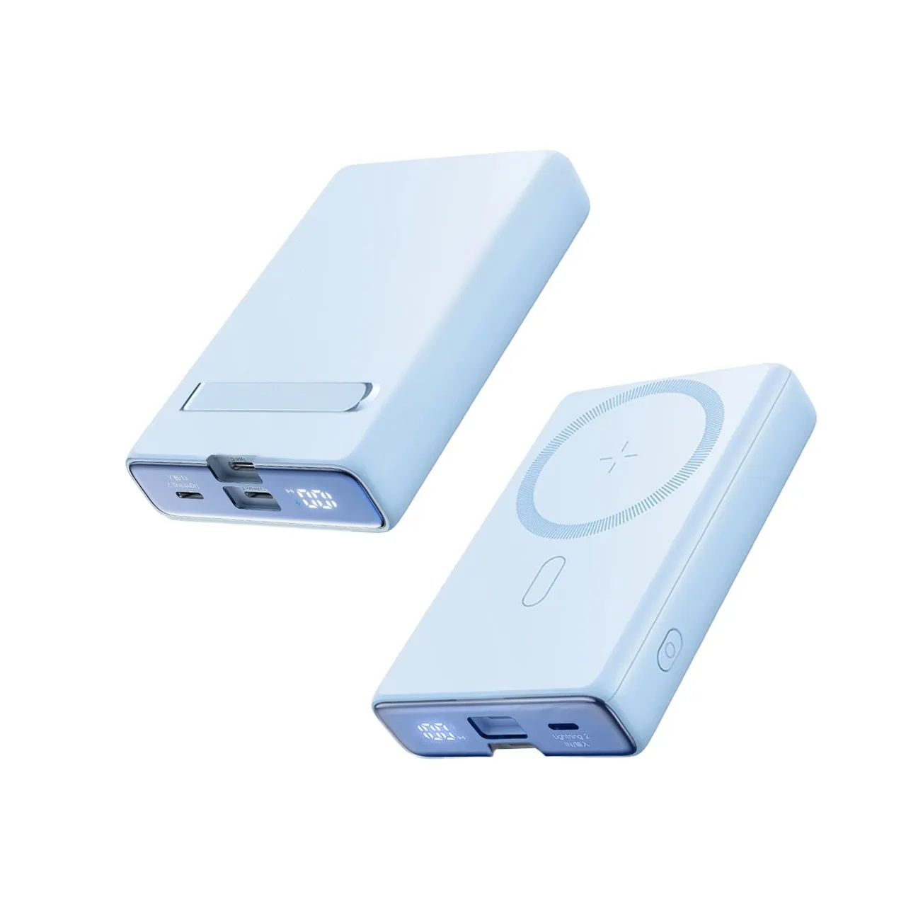 Power bank akumulator Magsafe do iPhone 10000 mAh z podstawką, 20W, niebieski