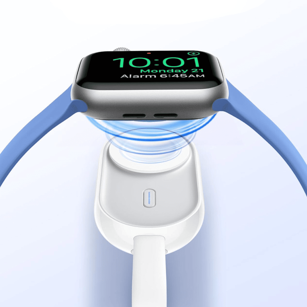 power bank + ładowarka do zegarka apple watch, 1200 mah, biały