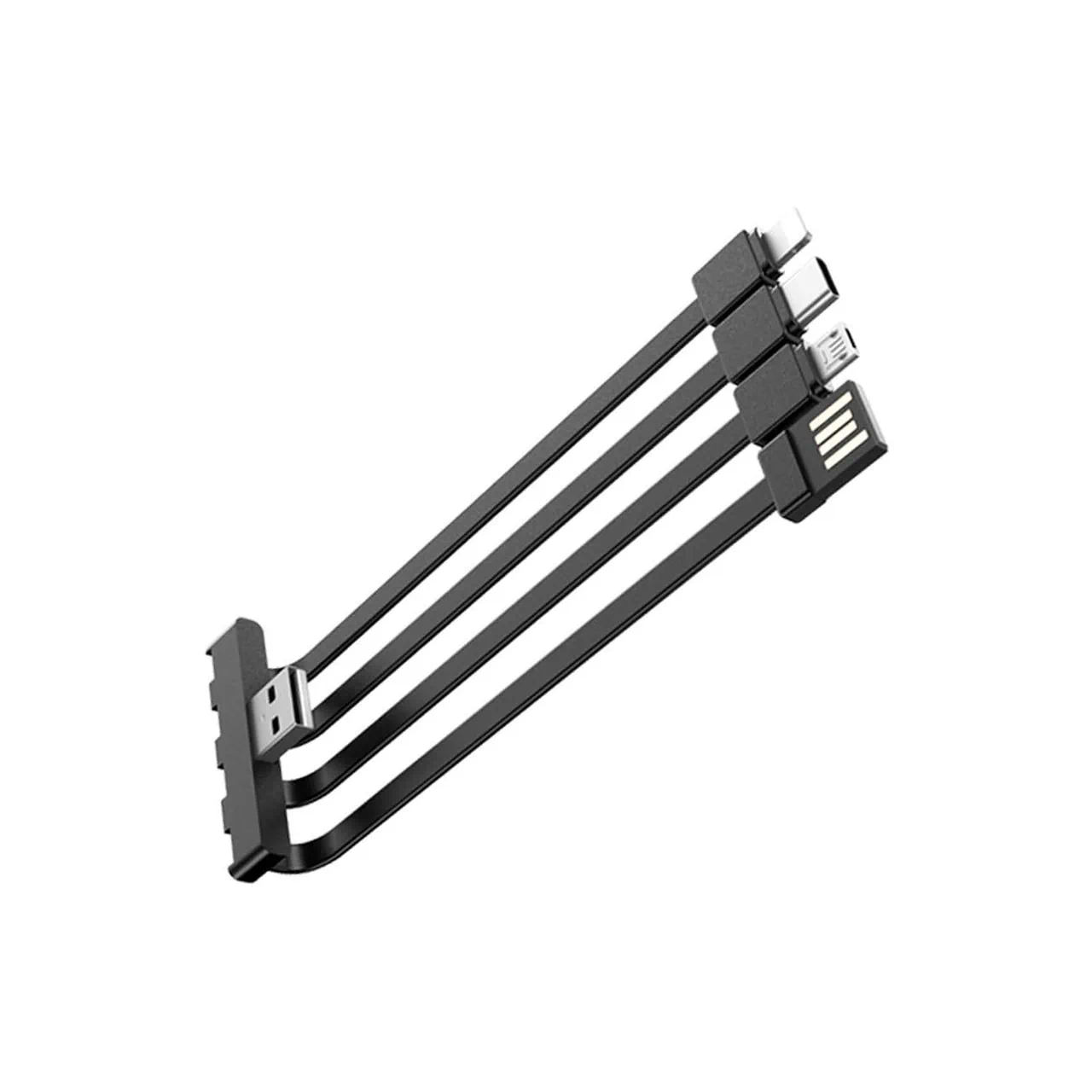 Power bank solarny 20000 mAh 4w1 (Lightning, USB Typ C, USB, micro USB), wyświetlacz LED, czarny