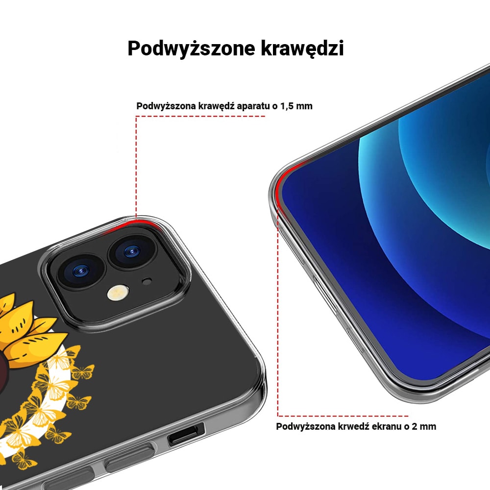 Etui do iPhone 12 Mini, słonecznik z Magsafe