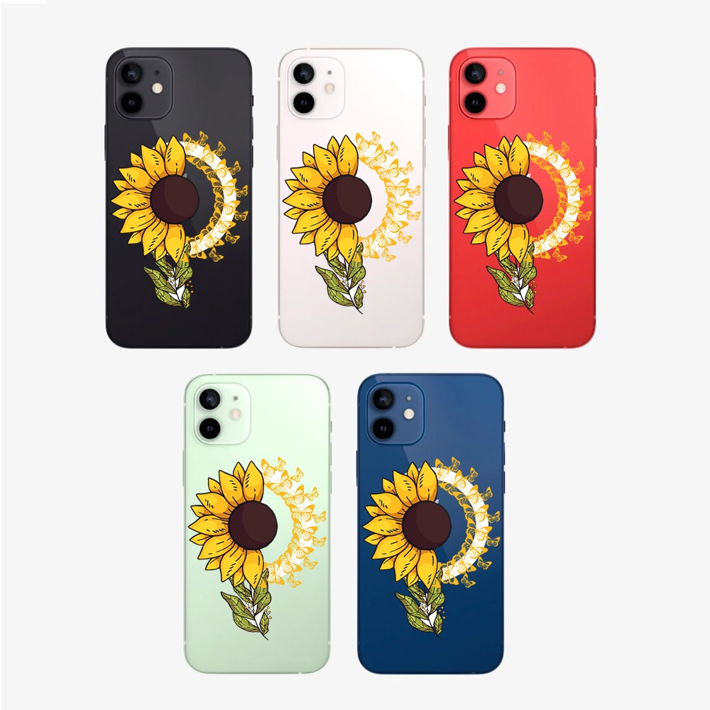 Etui do iPhone 12 Mini, słonecznik z Magsafe