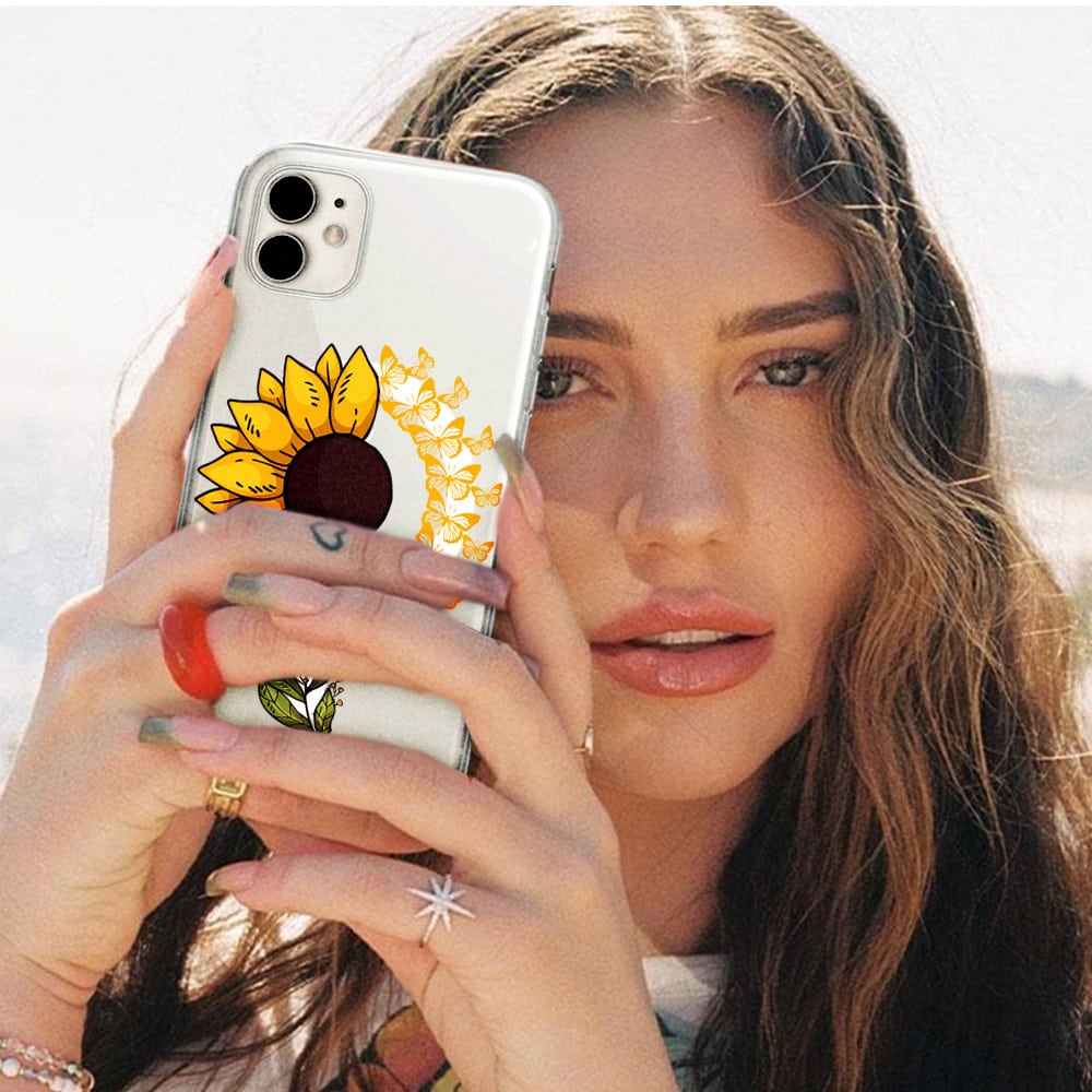 Etui do iPhone 12 Mini, słonecznik z Magsafe