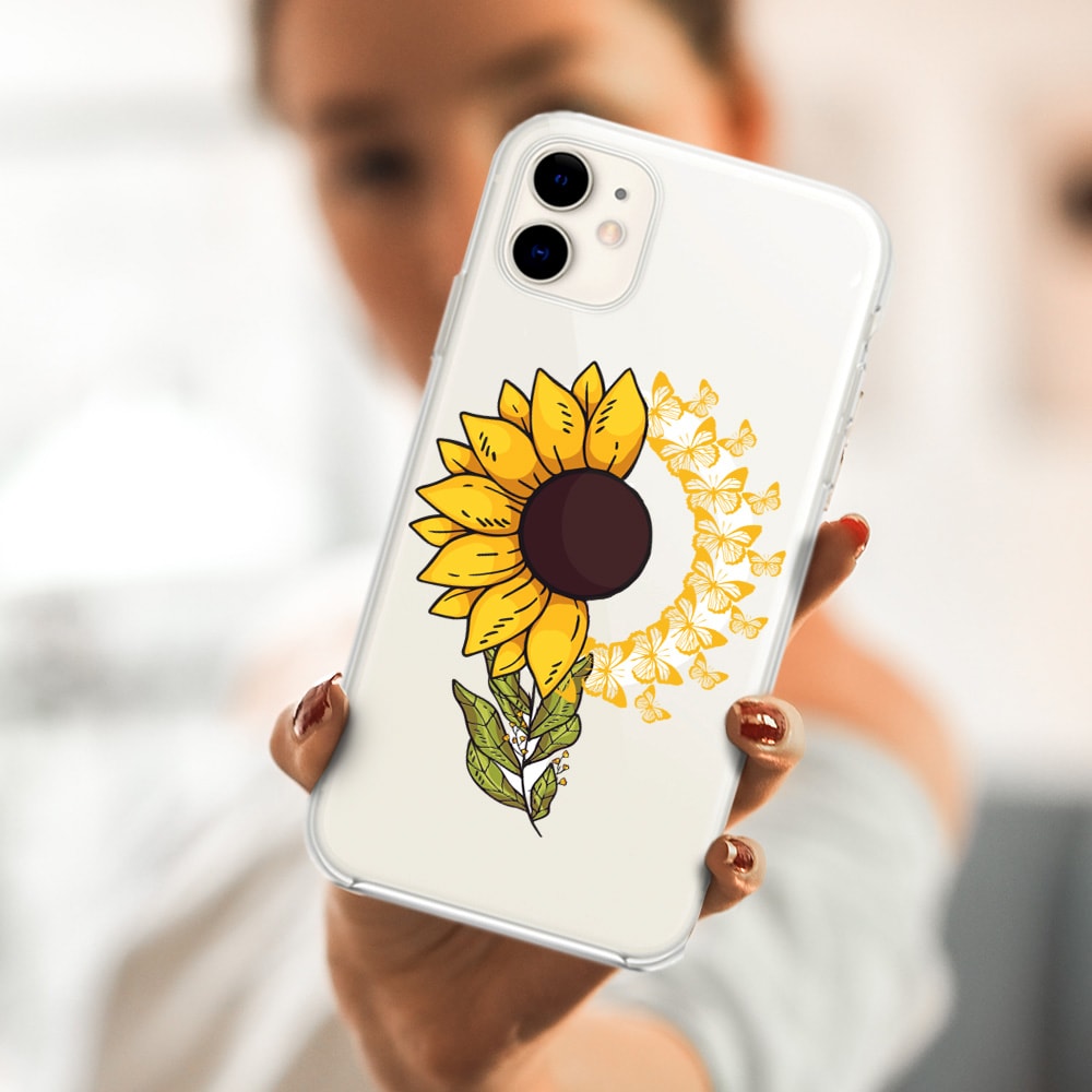 Etui do iPhone 12 Mini, słonecznik z Magsafe