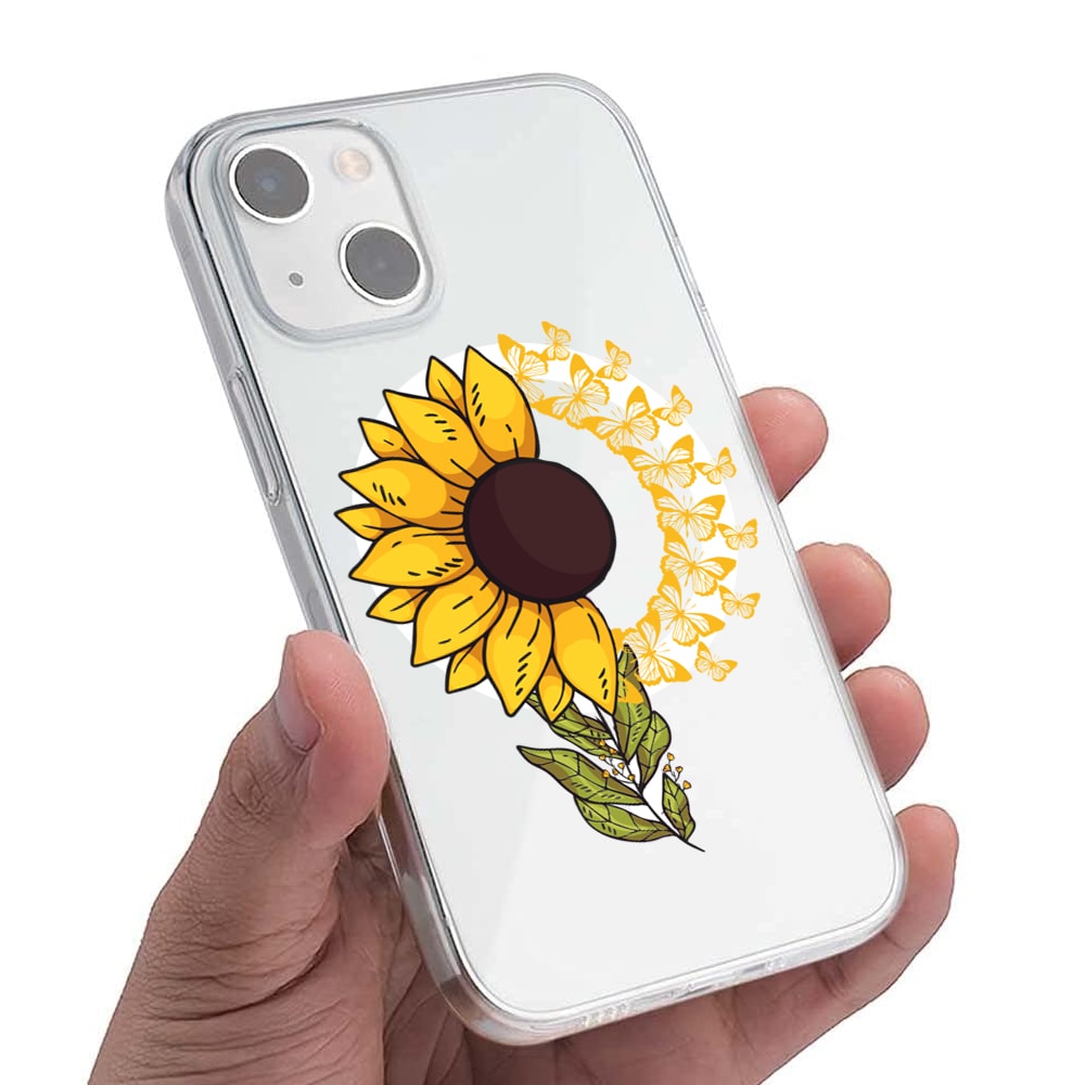 Etui do iPhone 13, słonecznik z Magsafe