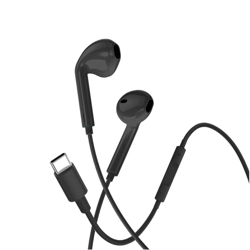 Słuchawki USB typ C do iPhone 15/16 (wszystkie modele) douszne, czarne