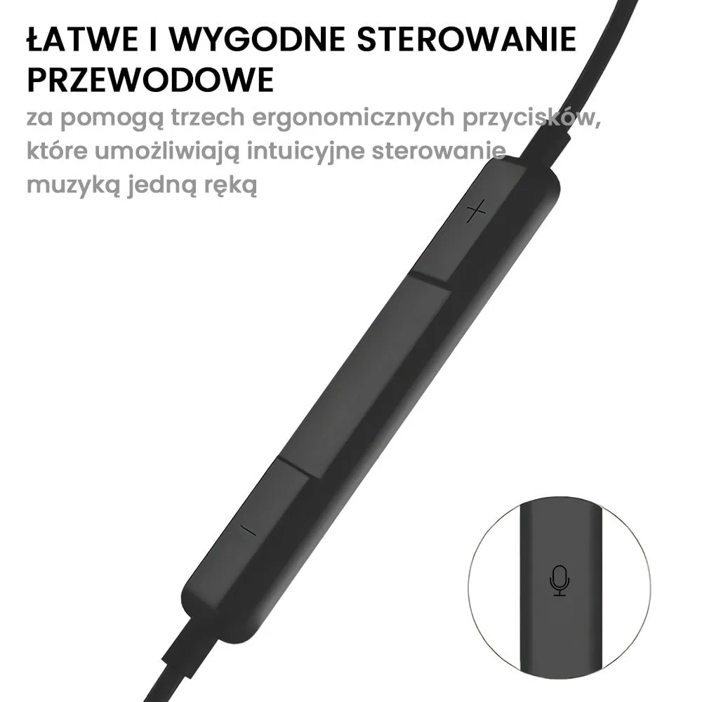 Słuchawki USB typ C do iPhone 15/16 (wszystkie modele) douszne, czarne