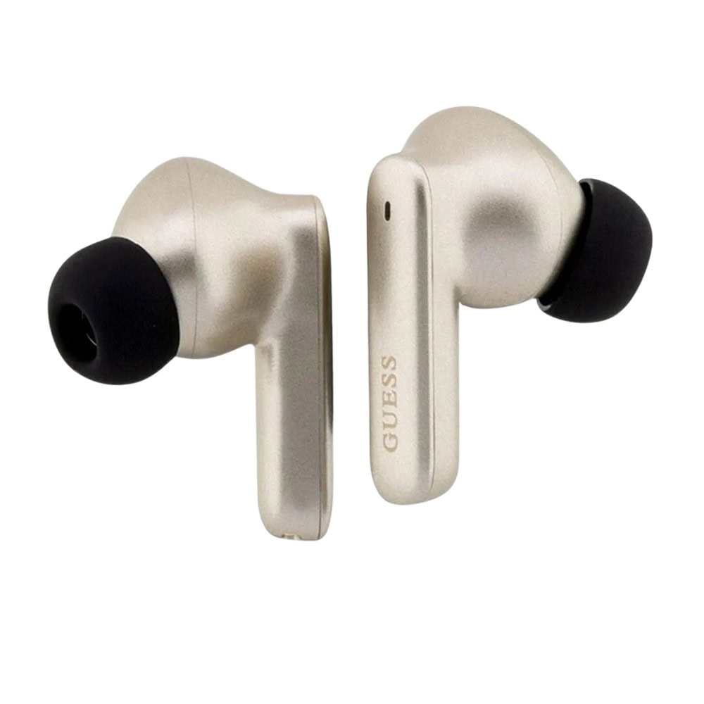 Słuchawki dokanałowe GUESS z funkcją bluetooth i pudełkiem ładującym, złote