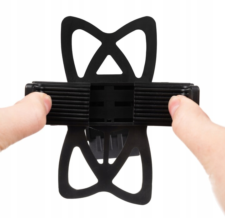 Uchwyt rowerowy, bardzo stabilny, mocowany do kierownicy, czarny