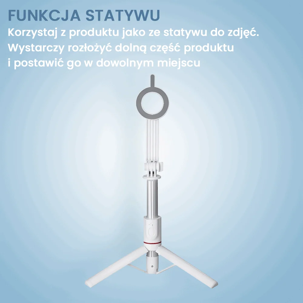 Statyw tripod i kijek do selfie z funkcją MagSafe, biały