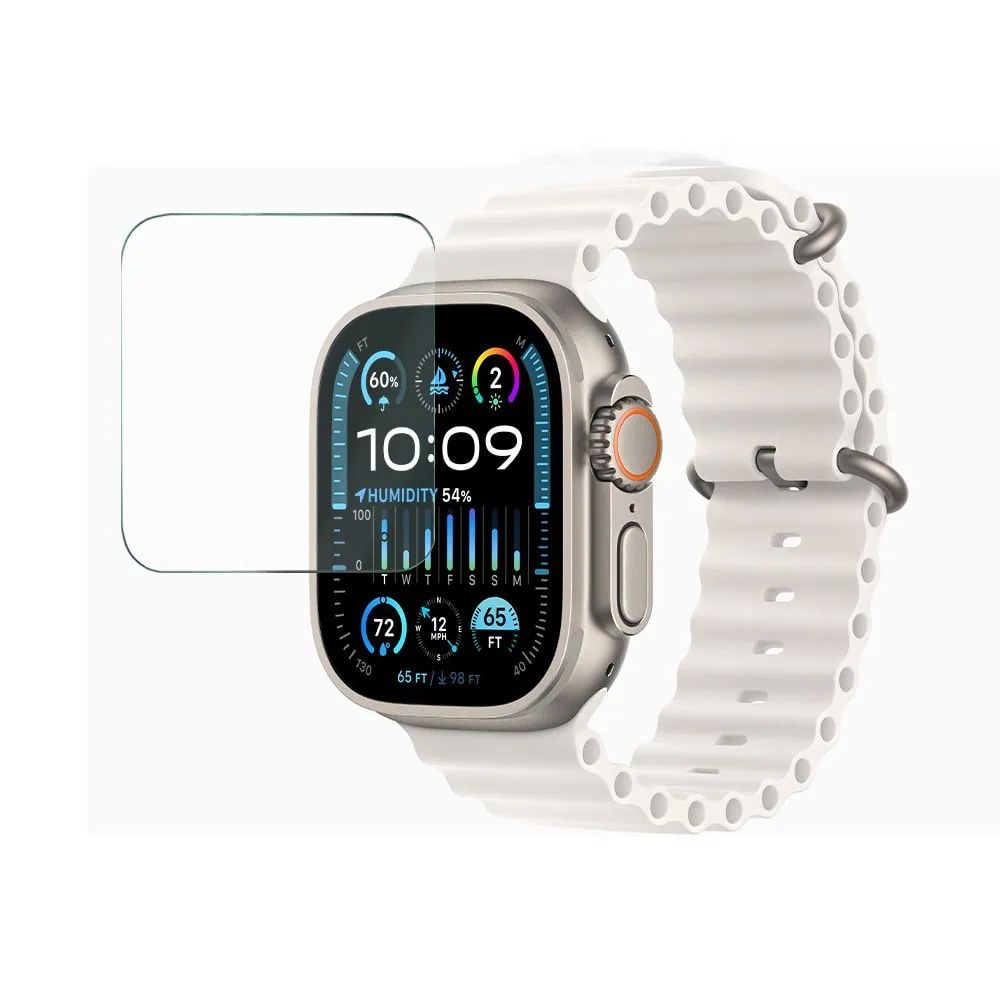 Szkło hartowane wzmocnione full touch na ekran zegarka Apple Watch 9/8/7 45mm