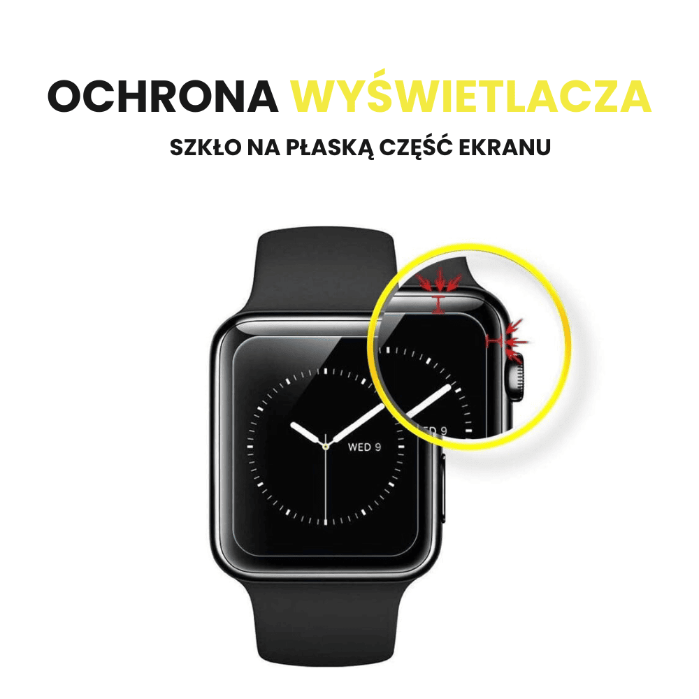 Szkło hartowane wzmocnione full touch na ekran zegarka Apple Watch 1/2/3 38mm
