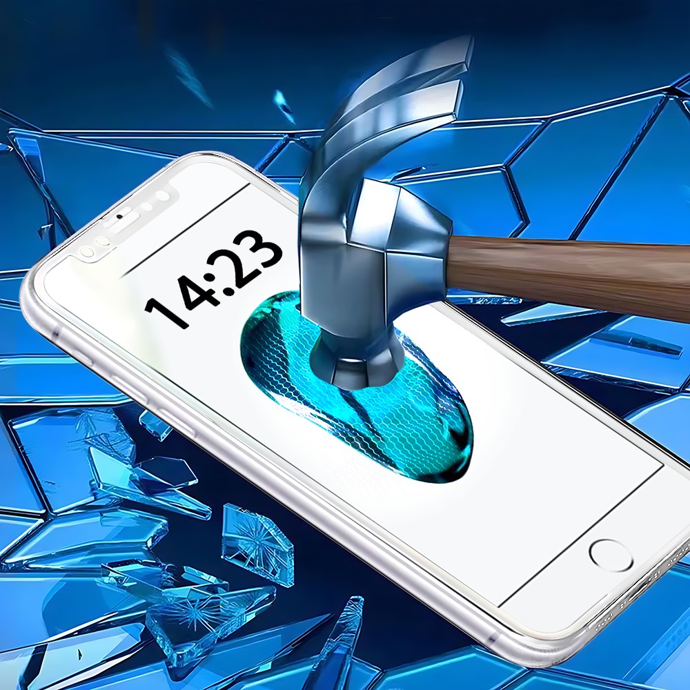 Szkło najtrwalsze kompozytowe z powłoką ceramiczną na cały ekran 5D z białą ramką do iPhone 7Plus/8Plus