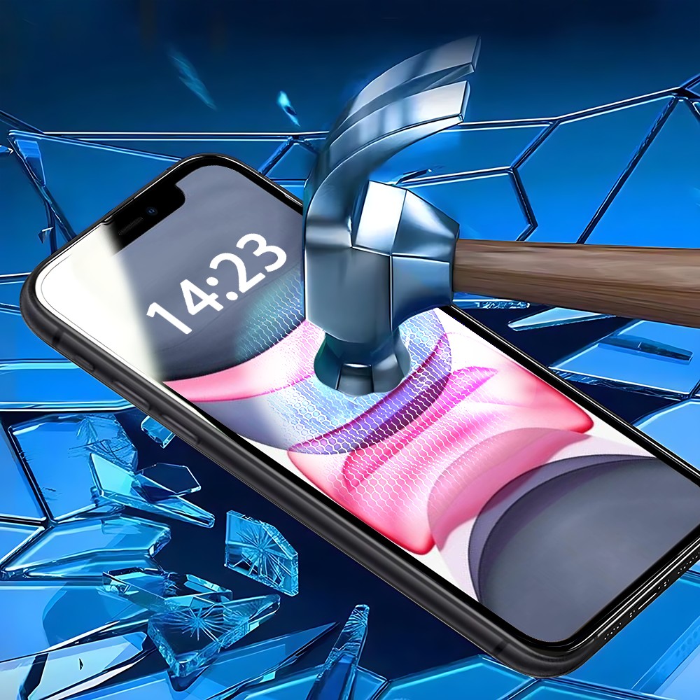 Szkło najtrwalsze kompozytowe z powłoką ceramiczną na cały ekran 5D z ramką do iPhone 11