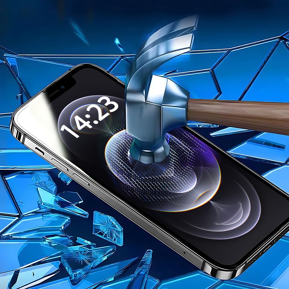 Szkło najtrwalsze kompozytowe z powłoką ceramiczną na cały ekran 5D z ramką do iPhone 12/12 Pro