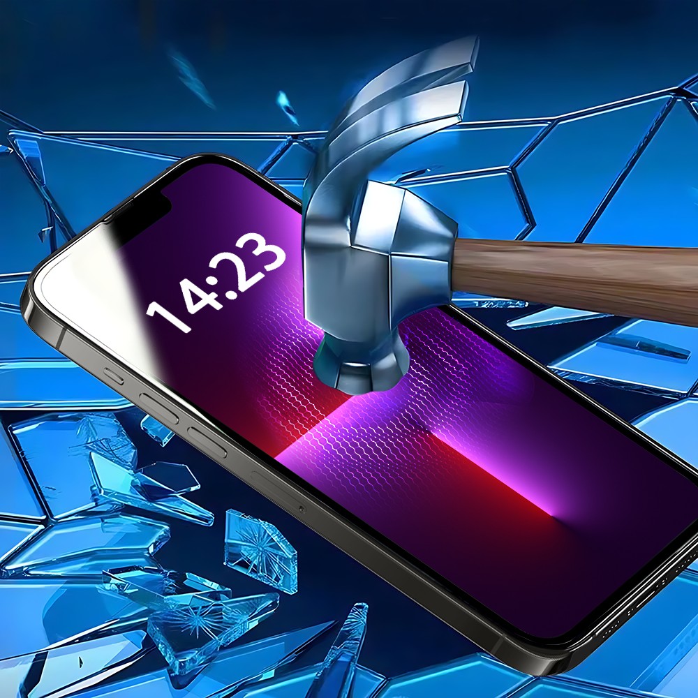 Szkło najtrwalsze kompozytowe z powłoką ceramiczną na cały ekran 5D z ramką do iPhone 13 Pro Max