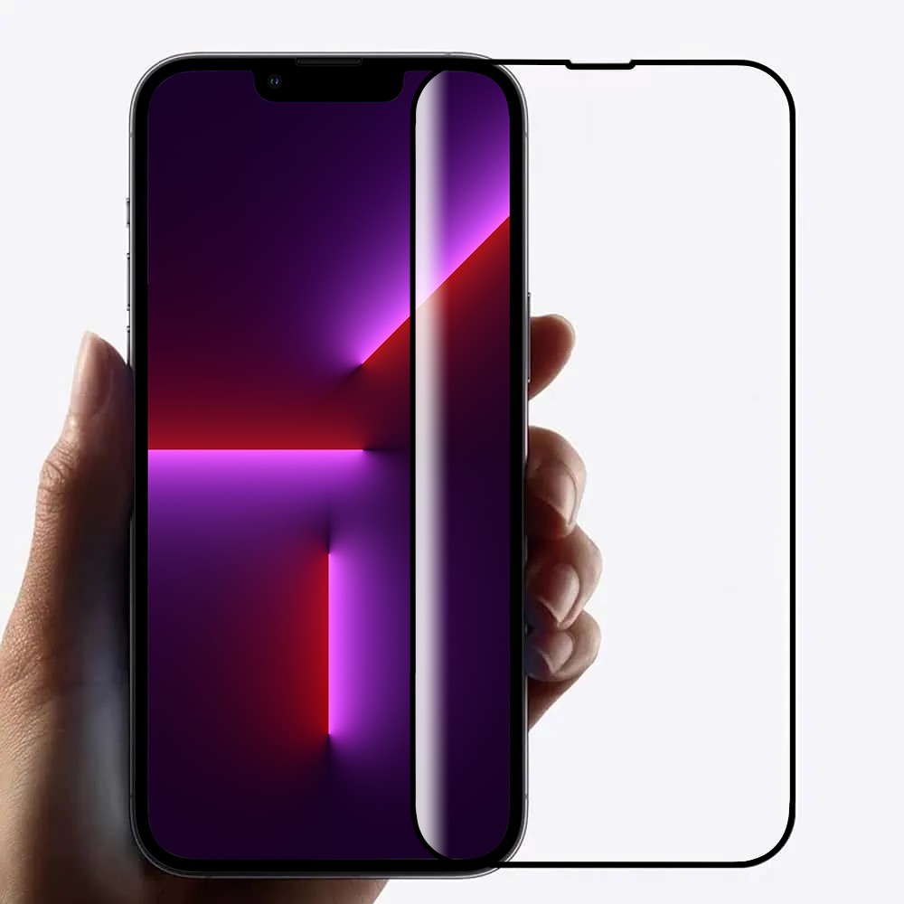 Szkło najtrwalsze kompozytowe z powłoką ceramiczną na cały ekran 5D z ramką do iPhone 13 Pro Max