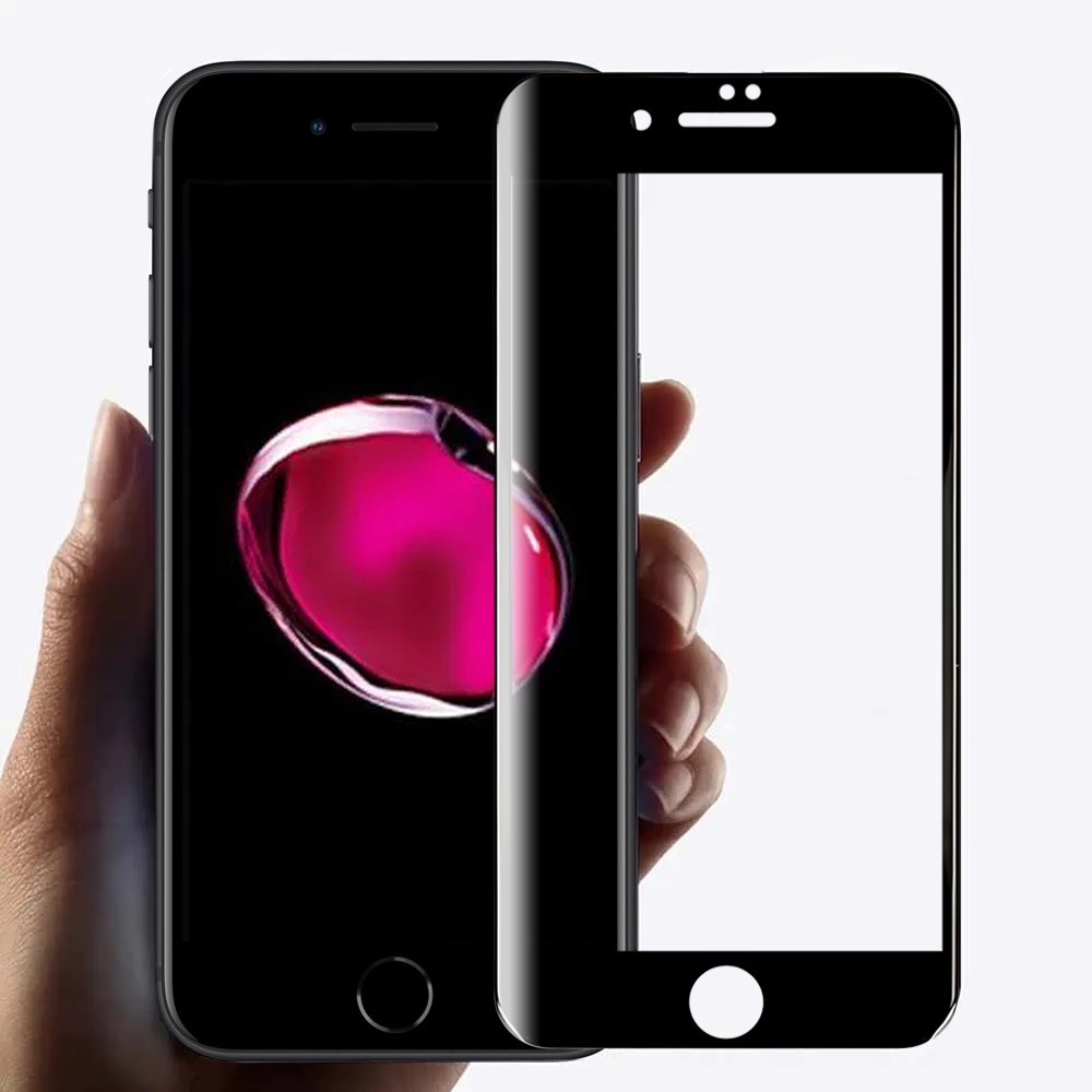 Szkło najtrwalsze kompozytowe z powłoką ceramiczną na cały ekran 5D z ramką do iPhone 7Plus/8Plus