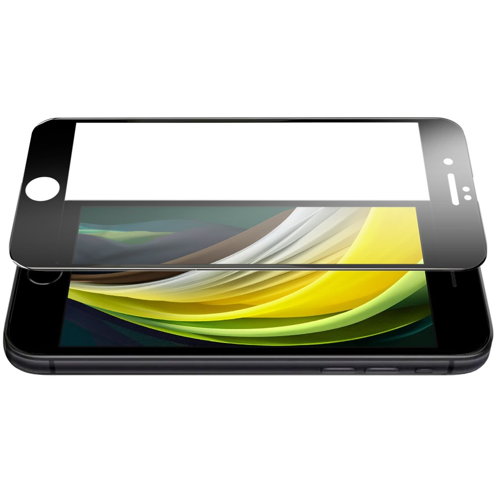 Szkło najtrwalsze kompozytowe z powłoką ceramiczną na cały ekran 5D z ramką do iPhone SE2020/8/7