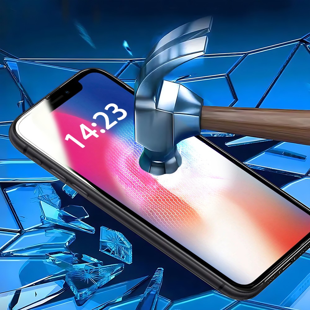 Szkło najtrwalsze kompozytowe z powłoką ceramiczną na cały ekran 5D z ramką do iPhone X/XS