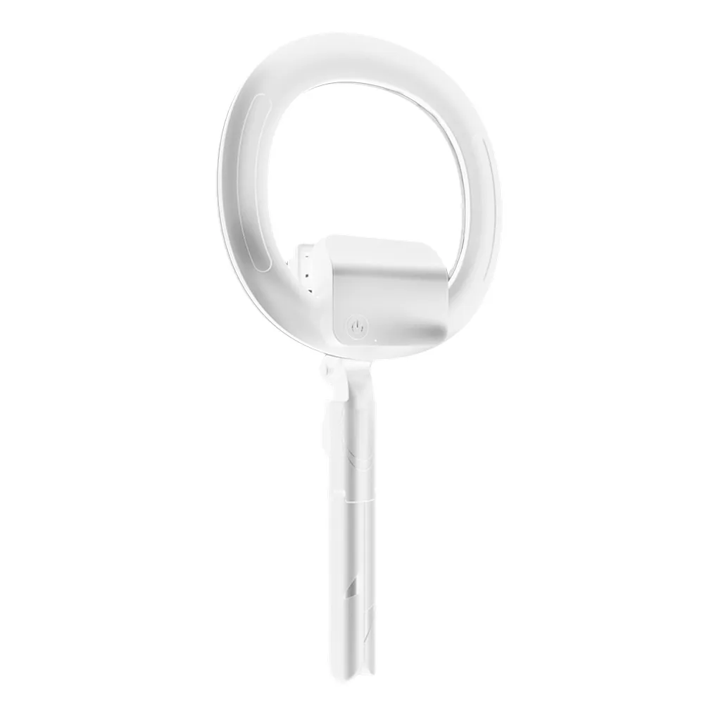 Uchwyt z lampą 5w1 selfie, statyw tripod, lampa LED, lampa doświetlająca, pilot bluetooth