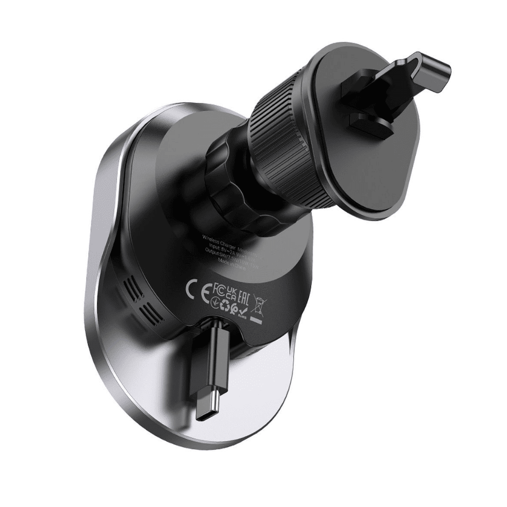 Uchwyt ładujący Magsafe z wyciąganym kablem USB Typ C, do kratki, czarny