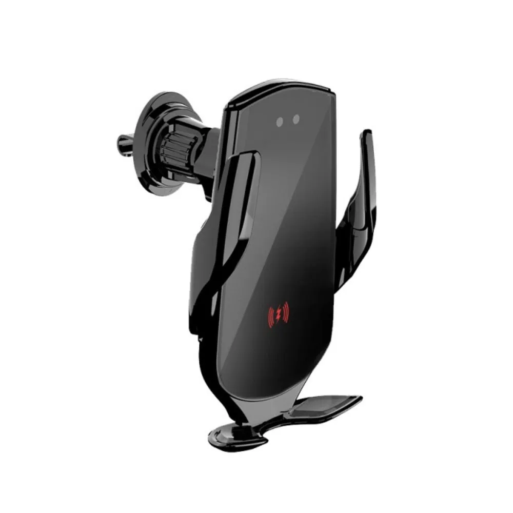 Uchwyt samochodowy, ładowanie bezprzewodowe 15W, automatyczny do kratki i na szybę, czarny
