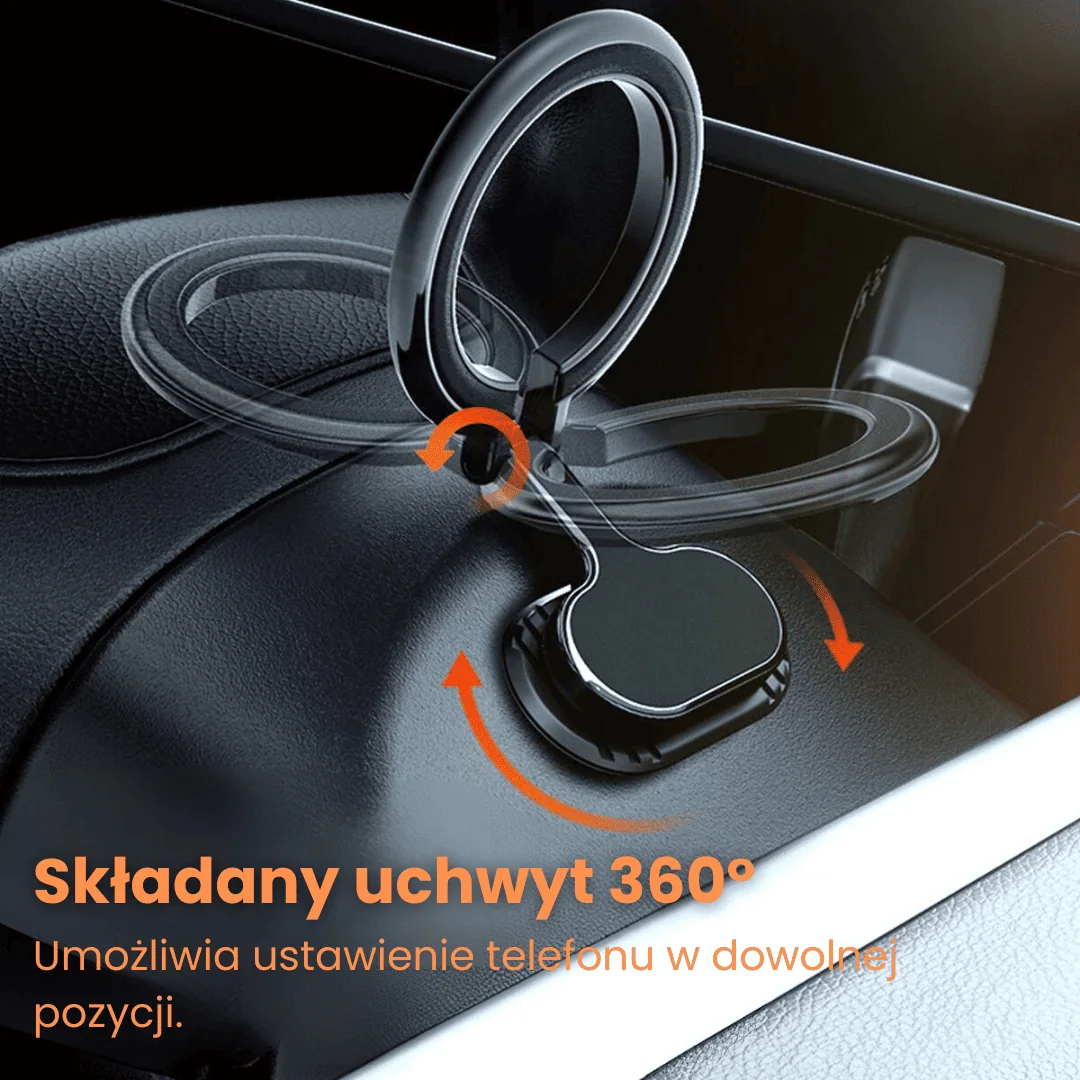 uchwyt samochodowy magsafe, kompaktowe wymiary, czarny