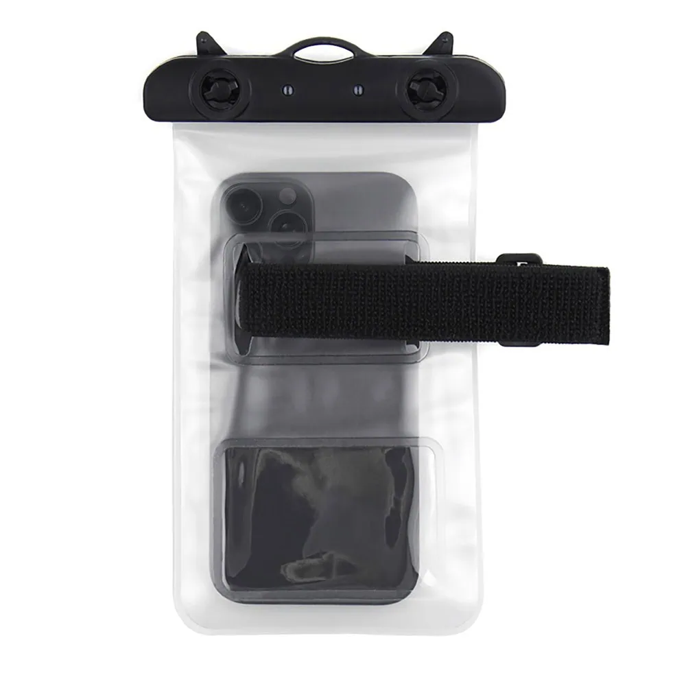 Wodoodporny pokrowiec do iPhone, szczelny, ze smyczą, czarny