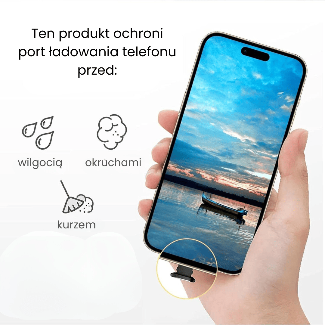 Zaślepka USB typ C, zatyczka portu ładowania do iPhone 15/16 (wszystkie modele), 3 sztuki w zestawie, czarna