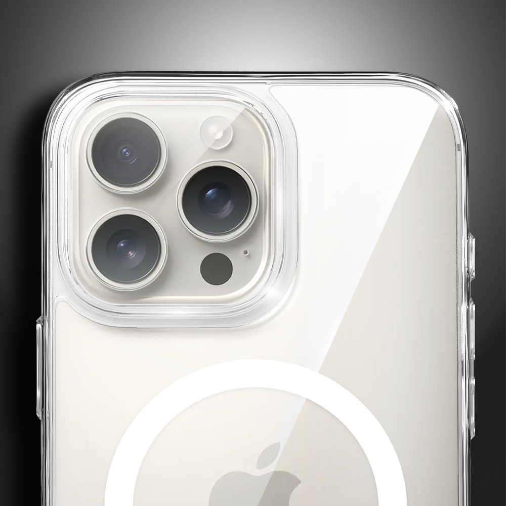 Etui do iPhone 16 Pro Max Clear Case MagSafe ze szklanym tyłem oraz ochroną aparatu