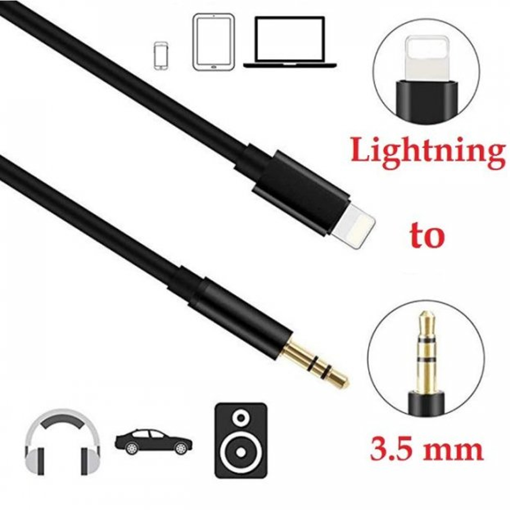 Kabel audio AUX adapter lightning do audio jack 3,5mm