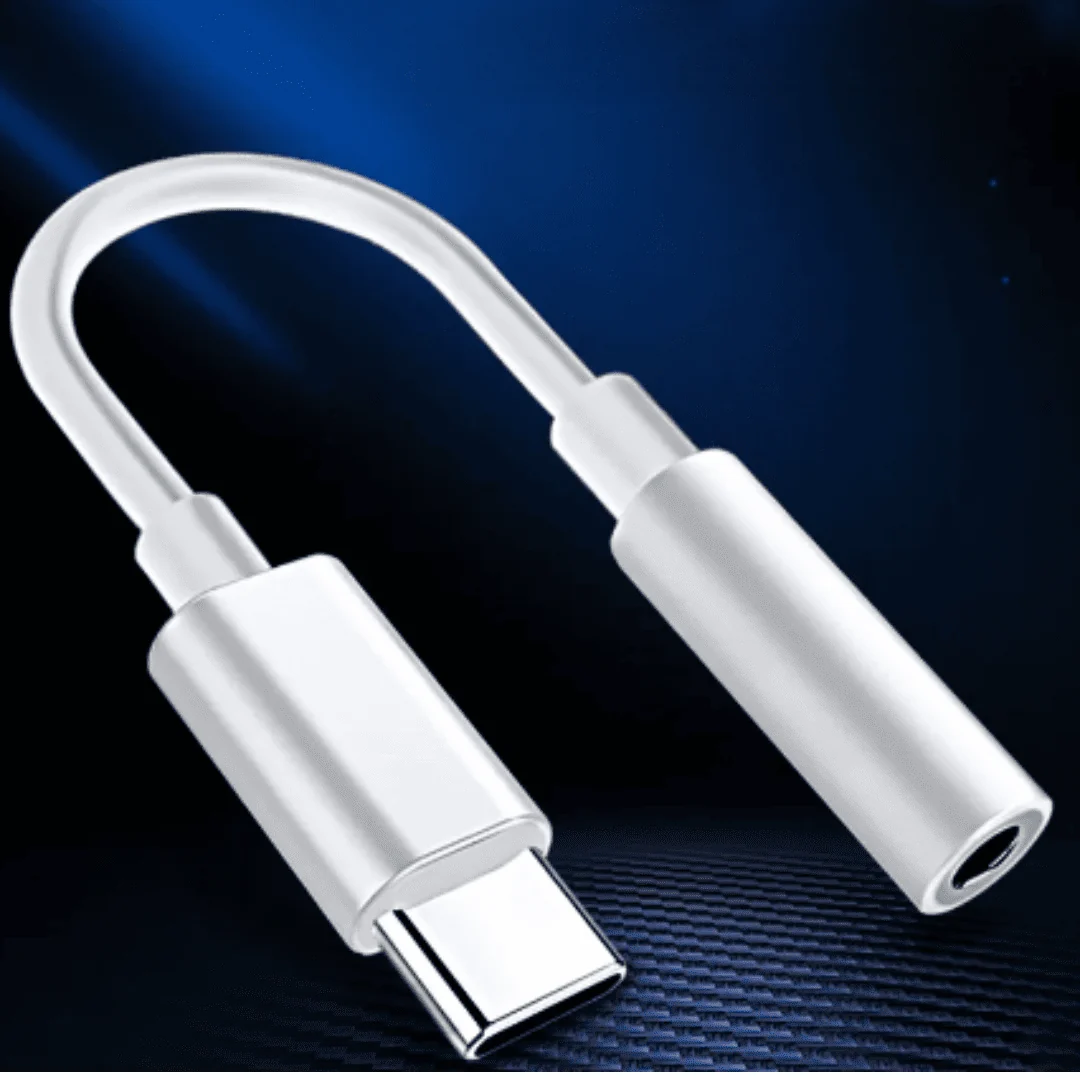 Adapter Przejściówka na słuchawki z USB typ C iPhone 15 (wszystkie modele) do audio jack 3.5, biała
