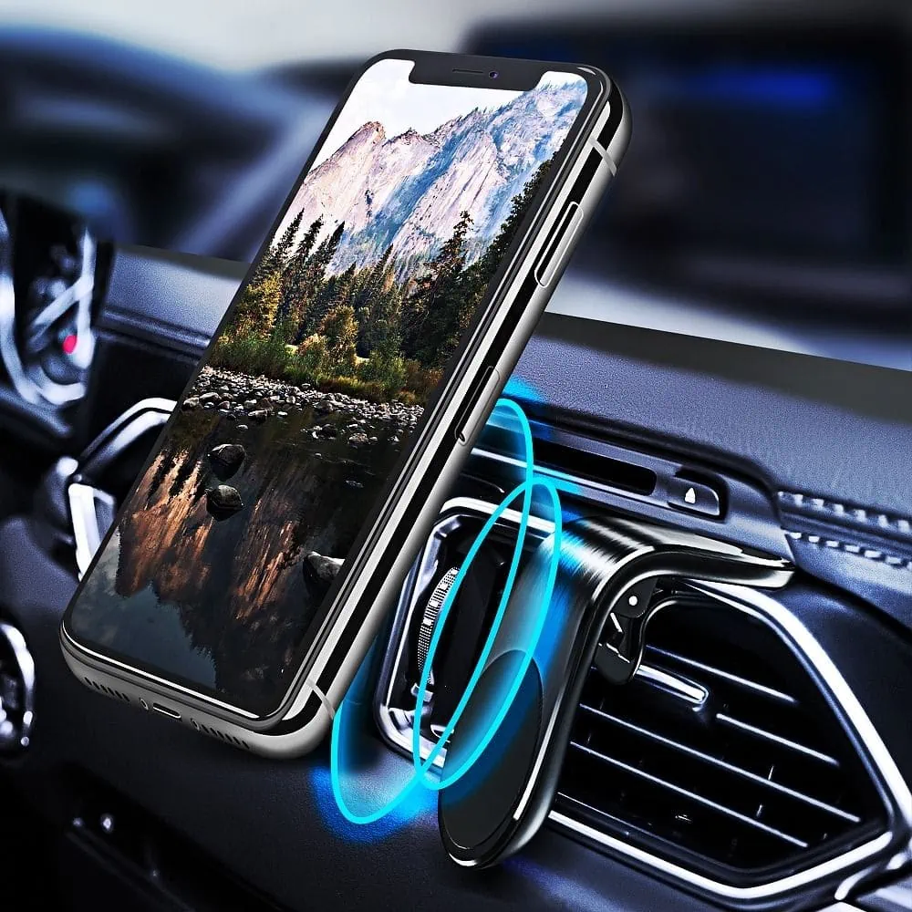 Uchwyt samochodowy do kratki wlotu, uniwersalny, czarny