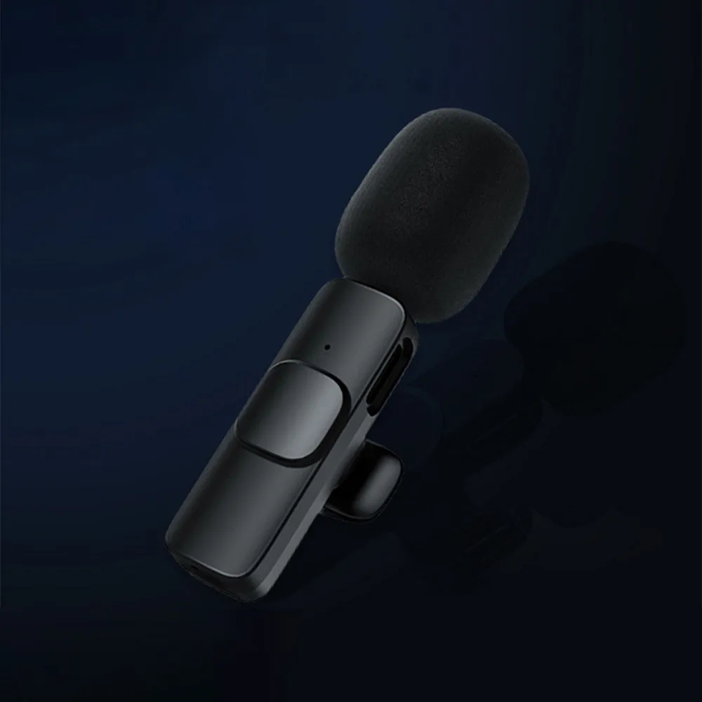 Bezprzewodowy mikrofon krawatowy z wejściem Lightning dla iPhone, 2 w zestawie, czarny