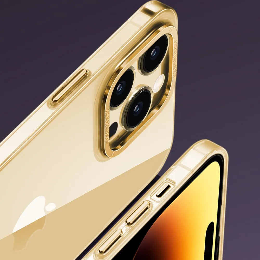 Etui do iPhone 14 Pro Cam Ring, twardy tył, przeźroczyste