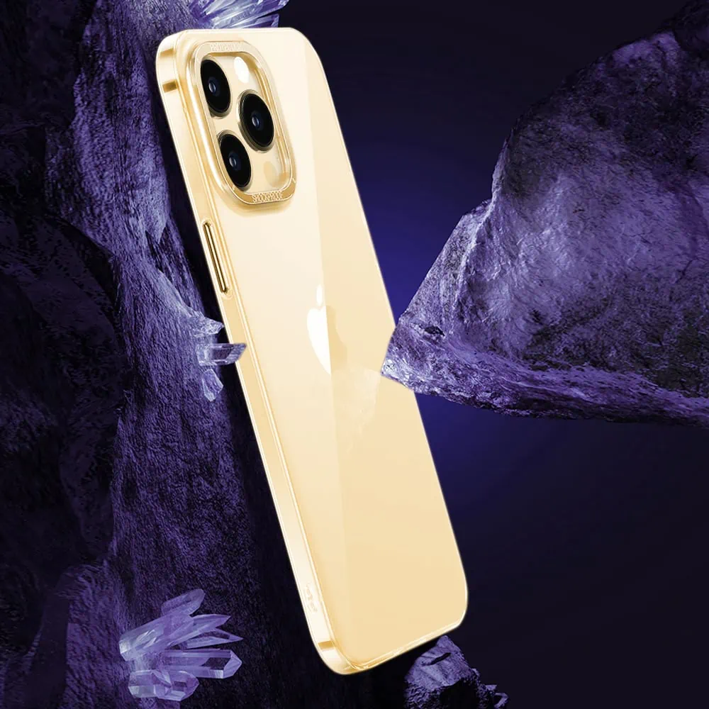 Etui do iPhone 14 Pro Cam Ring, twardy tył, przeźroczyste