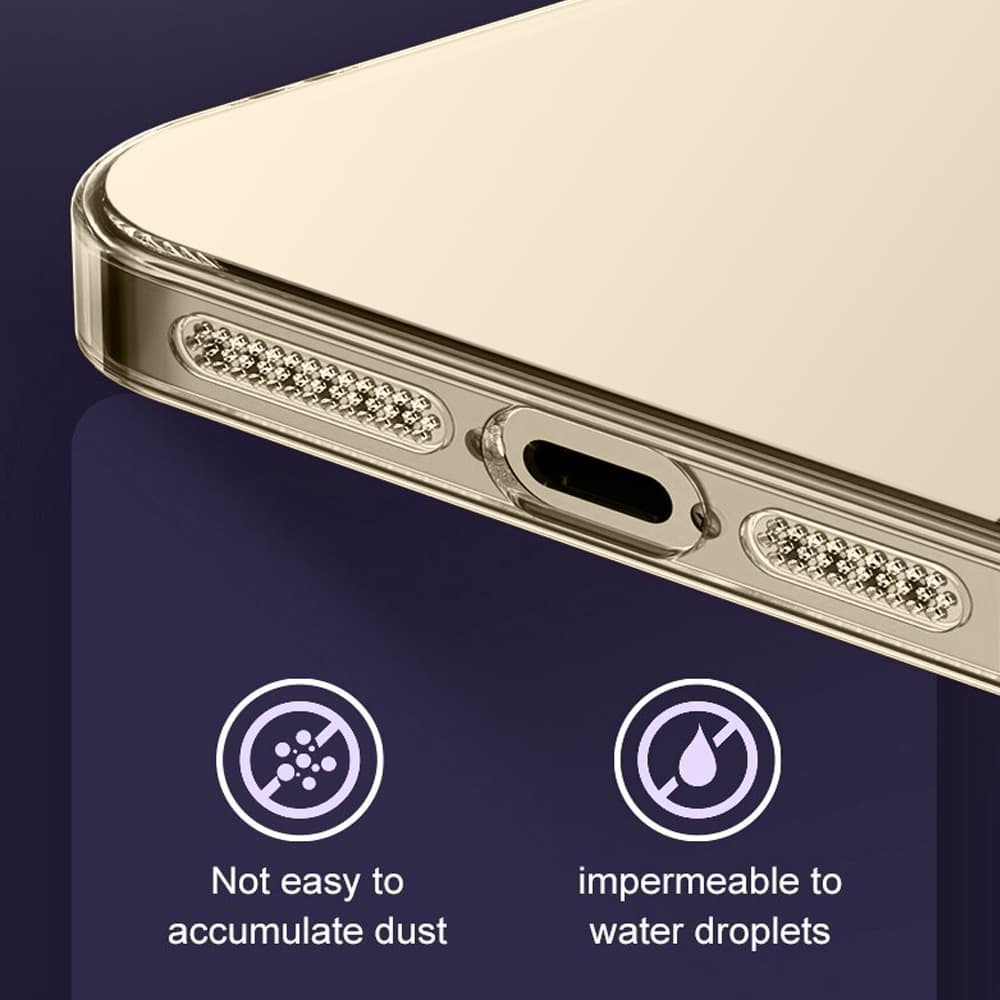 Etui do iPhone 14 Pro Cam Ring, twardy tył, przeźroczyste