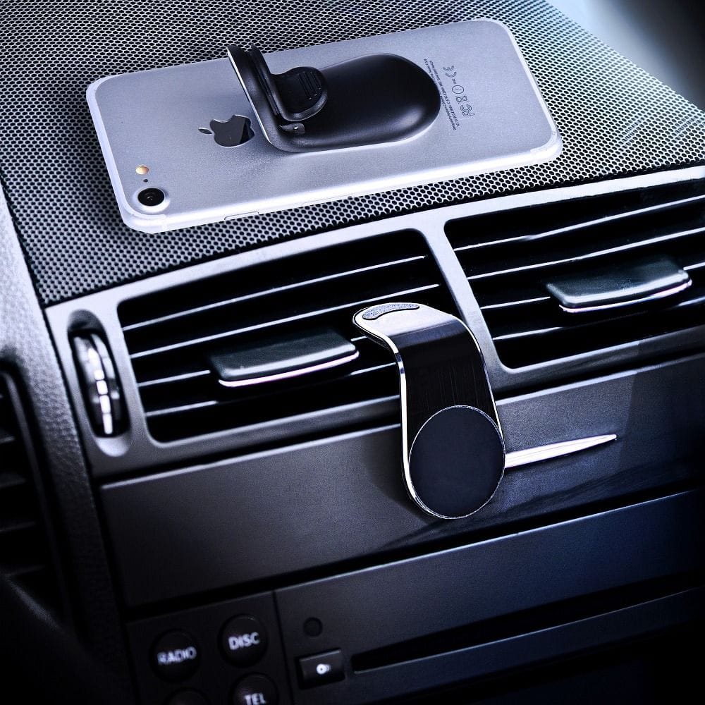 Uchwyt samochodowy do kratki wlotu, uniwersalny, czarny