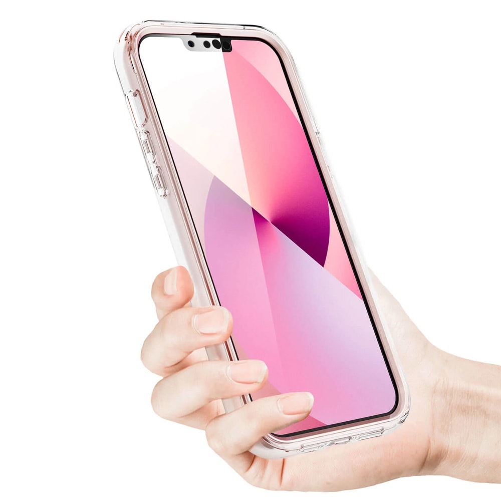 Etui 2w1 do iPhone 13 Pro SupGold Cosmo Marble zintegrowana osłona ekranu, złote różowe